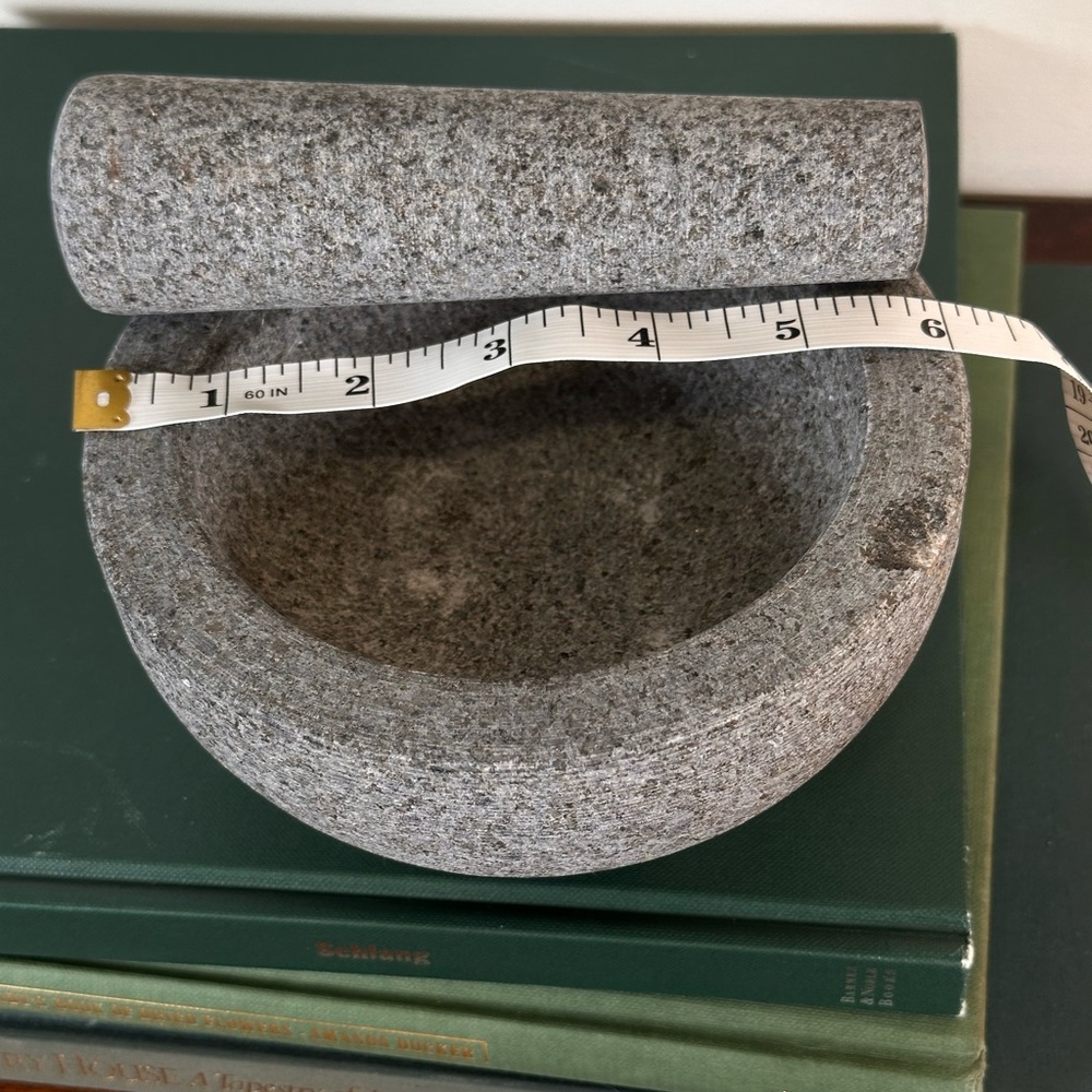 Gray Stone Mortar and Pestle - Picture 4 of 4